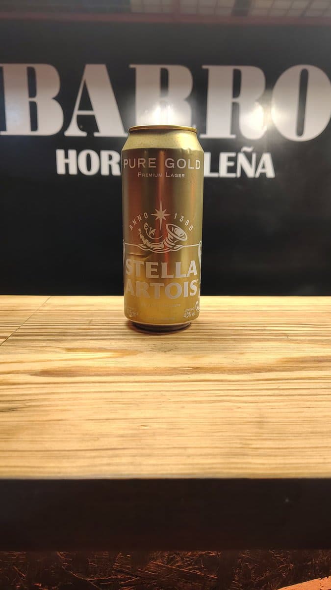 Cerveza Stella Artois Pure Gold lata 473 ml